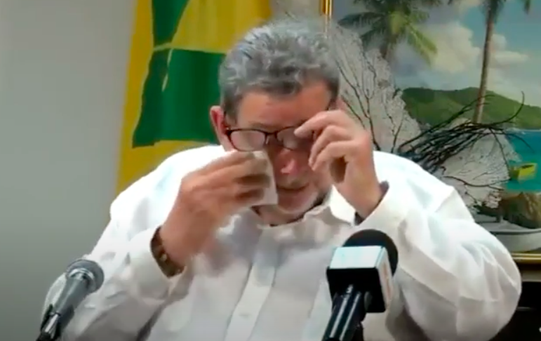 St. Vincent Prime Minister tearfully thanks islands for support