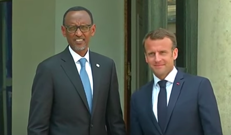 French president Macron and Rwandan president Kagame