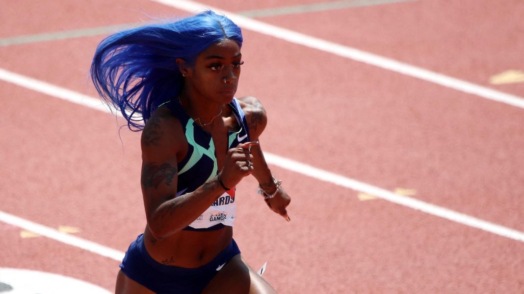 Sha'Carri Richardson's Blue Hair: Fans Show Support for Her Bold Look - wide 7
