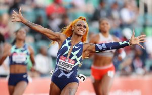 Richardson after her win at Tokyo Olympics trails.