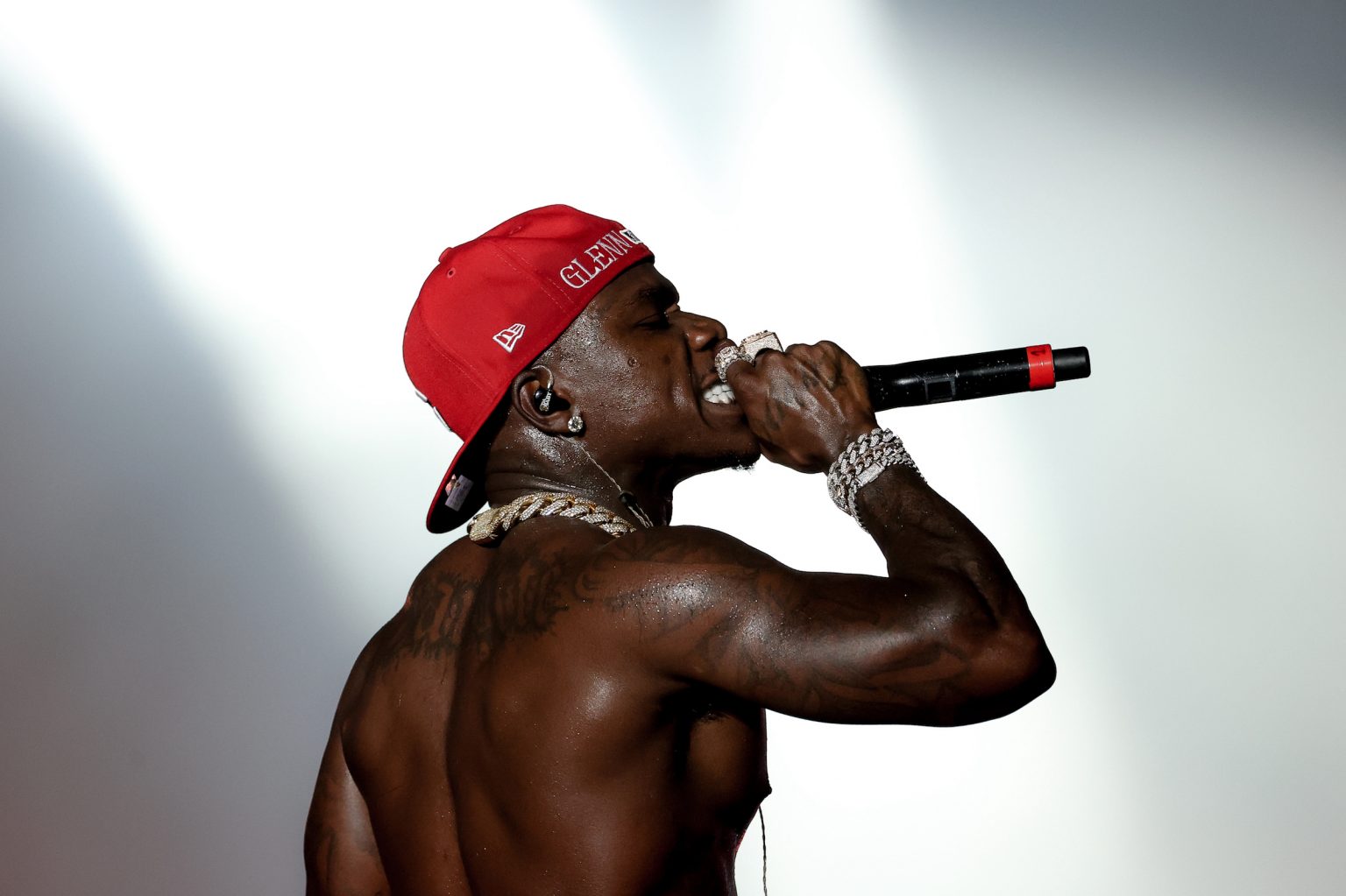 DaBaby on stage at Rolling Loud.