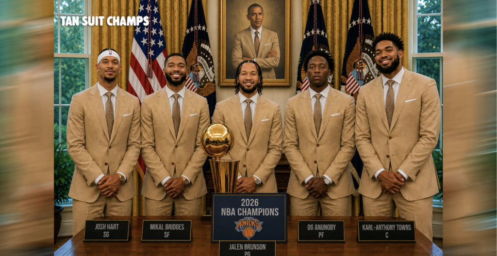 Knicks Fans Want Them to Wear Tan Suits to the White House
